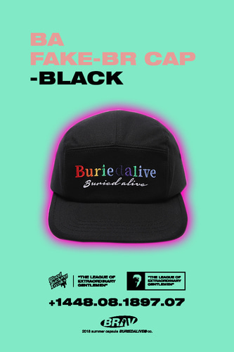 BA FAKE-BR CAP BLACK